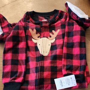 Child of Mine Red and Black Plaid Onesie
